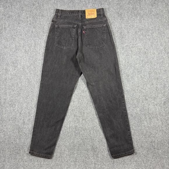 Vintage 90s Levis 550 Denim Jean Relaxed Tapered 12 Reg Medium Black 0160 - Picture 2 of 10